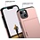 Ntech Hoesje Geschikt voor iPhone 13 Hoesje Rose Goud - shockproof Backcover met pasjeshouder - Ruimte voor 2 pasjes