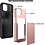 Ntech Hoesje Geschikt voor iPhone 13 Pro Hoesje Rose Goud - shockproof Backcover met pasjeshouder - Ruimte voor 2 pasjes