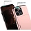 Ntech Hoesje Geschikt voor iPhone 13 Pro Hoesje Rose Goud - shockproof Backcover met pasjeshouder - Ruimte voor 2 pasjes