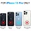 Ntech Hoesje Geschikt voor iPhone 13 Pro Hoesje Navy - shockproof Backcover met pasjeshouder - Ruimte voor 2 pasjes