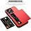 Ntech Hoesje Geschikt voor iPhone 13 Pro Hoesje Rood - shockproof Backcover met pasjeshouder - Ruimte voor 2 pasjes