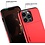 Ntech Hoesje Geschikt voor iPhone 13 Pro Hoesje Rood - shockproof Backcover met pasjeshouder - Ruimte voor 2 pasjes