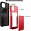 Ntech Hoesje Geschikt voor iPhone 13 Pro Hoesje Rood - shockproof Backcover met pasjeshouder - Ruimte voor 2 pasjes
