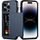 Ntech Hoesje Geschikt voor iPhone 14 Pro Hoesje Navy - shockproof Backcover met pasjeshouder - Ruimte voor 2 pasjes