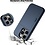 Ntech Hoesje Geschikt voor iPhone 14 Pro Hoesje Navy - shockproof Backcover met pasjeshouder - Ruimte voor 2 pasjes