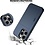 Ntech Hoesje Geschikt voor iPhone 14 Pro Max Hoesje Navy - shockproof Backcover met pasjeshouder - Ruimte voor 2 pasjes