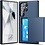 Ntech Hoesje Geschikt voor Samsung Galaxy S24 Ultra Hoesje Navy - shockproof Backcover met pasjeshouder - Ruimte voor 2 pasjes