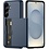 Ntech Hoesje Geschikt voor Samsung Galaxy S25 / S24 Hoesje Navy - shockproof Backcover met pasjeshouder - Ruimte voor 2 pasjes