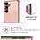 Ntech Hoesje Geschikt voor Samsung Galaxy S24 FE Hoesje Rose Goud - shockproof Backcover met pasjeshouder - Ruimte voor 2 pasjes
