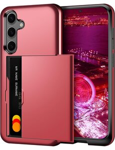 Ntech Hoesje Geschikt voor Samsung Galaxy S24 FE Hoesje Rood
