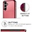 Ntech Hoesje Geschikt voor Samsung Galaxy S24 FE Hoesje Rood - shockproof Backcover met pasjeshouder - Ruimte voor 2 pasjes