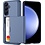 Ntech Hoesje Geschikt voor Samsung Galaxy S23 FE Hoesje Navy - shockproof Backcover met pasjeshouder - Ruimte voor 2 pasjes