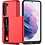Ntech Hoesje Geschikt voor Samsung Galaxy S23 FE Hoesje Rood - shockproof Backcover met pasjeshouder - Ruimte voor 2 pasjes