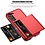 Ntech Hoesje Geschikt voor Samsung Galaxy S23 FE Hoesje Rood - shockproof Backcover met pasjeshouder - Ruimte voor 2 pasjes