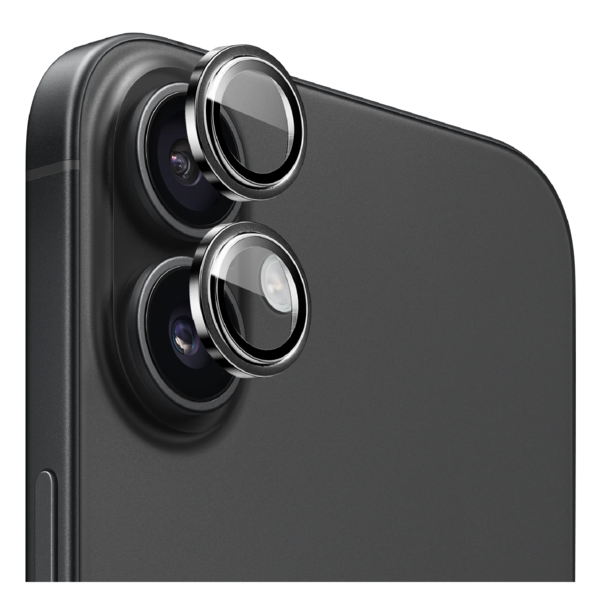 Ntech iPhone 16 / 16 Plus Camera Lens Screen Protector Zwart - Screenprotector - Camera Protector iPhone 16