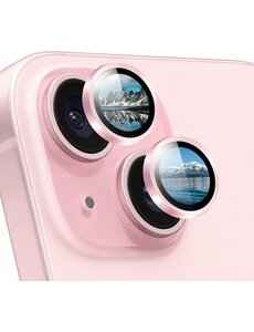 Ntech iPhone 15 / 15 Plus Camera Lens Screen Protector Pink