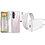 Ntech USB C Adapter - USB C Snellader 20W Met 1M Kabel - Hoesje Geschikt voor Samsung Galaxy A56 transparant Anti Shock silicone met 2x screenprotector- Ntech COMBI-SET