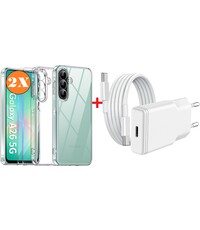 Ntech USB C Adapter Samsung A26 oplader - USB C Snellader 20W Met 1m Kabel