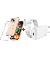 Ntech USB C Adapter iPhone 16 Pro oplader - USB C Snellader 20W Met 1m Kabel