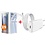 Ntech USB C Adapter Samsung S25 Ultra oplader - USB C Snellader 20W Met 1m Kabel - Galaxy S25 Ultra Hoesje Geschikt Galaxy S25 Ultra hoesje transparant Anti Shock silicone met 2x screenprotector- Ntech COMBI-SET