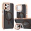 Ntech Magsafe Hoesje Geschikt voor iPhone 15 Plus hoesje Oranje Heavy Duty Carbon Case met Versterkte Zijkanten, MagSafe en Camera Kickstand