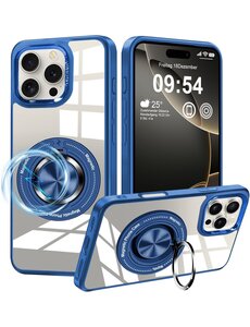 Ntech Magsafe Hoesje Geschikt voor iPhone 16 Pro Max hoesje Blauw