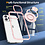 Ntech Magsafe Hoesje Geschikt voor iPhone 16 Pro Max hoesje Rose Goud Transparant - Met kickstand Draaibare Ring Houder