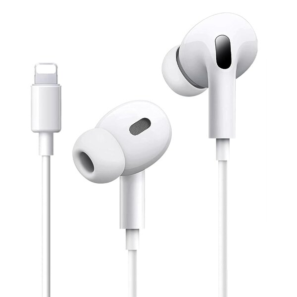 Ntech Oortjes met Draad - Oordopjes Geschikt voor iPhone met Lightning - Oordopjes met Draad - Oortjes iPhone 14 / 14 Pro / 14 Pro max / 12/12 Pro/13/ 13 Pro/ 13 Pro max /11/11 Pro/7/8/8 Plus/X/XR. XS/SE - In-Ear Oordopjes met Draad