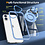 Ntech Magsafe Hoesje Geschikt voor iPhone 16 hoesje Blauw Transparant - Met kickstand Draaibare Ring Houder