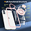 Ntech Magsafe Hoesje Geschikt voor iPhone 16 hoesje Rose Goud Transparant - Met kickstand Draaibare Ring Houder