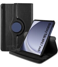 Ntech Hoes Geschikt voor Samsung Galaxy Tab A9 Hoes Case Hoesje 360 Draaibaar Zwart