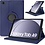Ntech Hoes Geschikt voor Samsung Galaxy Tab A11 / A9 Hoes Case Hoesje 360 Draaibaar Donker Blauw - Hoesje Geschikt voor Samsung Tab A11 / A9 Hoes Cover Draaibaar