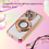 Ntech Hoesje Geschikt voor iPhone 15 Magsafe hoesje Goud - Lens beschermer ring Luxury Bling Sparkly Diamond  backcover