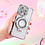Ntech Hoesje Geschikt voor iPhone 15 Magsafe hoesje Zliver - Lens beschermer ring Luxury Bling Sparkly Diamond  backcover