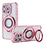Ntech Hoesje Geschikt voor iPhone 15 Magsafe hoesje Rose Goud - Lens beschermer ring Luxury Bling Sparkly Diamond  backcover