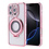 Ntech Hoesje Geschikt voor iPhone 15 Magsafe hoesje Rose Goud - Lens beschermer ring Luxury Bling Sparkly Diamond  backcover