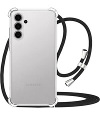 Ntech Hoesje Geschikt Voor Samsung Galaxy S25 / S24 Hoesje Transparant Met Telefoonkoord