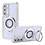 Ntech Hoesje Geschikt voor Samsung Galaxy A55 Magsafe hoesje Zliver - Lens beschermer ring Luxury Bling Sparkly Diamond  backcover