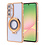 Ntech Hoesje Geschikt voor Samsung Galaxy A36 Magsafe hoesje Goud - Lens beschermer ring Luxury Bling Sparkly Diamond  backcover