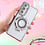 Ntech Hoesje Geschikt voor Samsung Galaxy A36 Magsafe hoesje Zliver - Lens beschermer ring Luxury Bling Sparkly Diamond  backcover