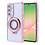 Ntech Hoesje Geschikt voor Samsung Galaxy S25 / S24 Magsafe hoesje Rose Goud - Lens beschermer ring Luxury Bling Sparkly Diamond  backcover