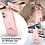 Ntech Hoesje Geschikt voor iPhone 16 MagSafe Hoesje met Ring Stand Rose Goud - Hoesje MagSafe iPhone 16 Screenprotector Gehard Glas 2X