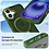 Ntech Hoesje Geschikt voor iPhone 16 MagSafe Hoesje met Ring Stand Groen - Hoesje MagSafe iPhone 16 Screenprotector Gehard Glas 2X
