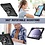 Ntech Hoes met ingebouwde Screenprotector Geschikt voor Samsung Galaxy A9 Plus hoes Extreme Armor met screenprotector, Schouderiem, Handriem en Pencilhouder hoes - voor Horeca en Bouw - Zwart