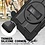 Ntech Hoes met ingebouwde Screenprotector Geschikt voor Samsung Galaxy A9 Plus hoes Extreme Armor met screenprotector, Schouderiem, Handriem en Pencilhouder hoes - voor Horeca en Bouw - Zwart