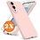 Ntech Hoesje geschikt voor Samsung Galaxy S25 Edge Hoesje siliconen Pink Sand zacht siliconen hoesje TPU - met Samsung S25 Edge Screenprotector - 2 stuks