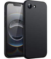 Ntech Hoesje geschikt voor iPhone 16e hoesje Siliconen cover Zwart