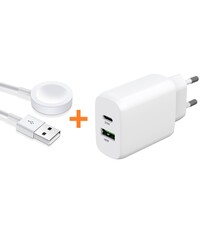 Ntech Oplaadkabel Draadloze Lader Met 25W USB A en USB C Adapter