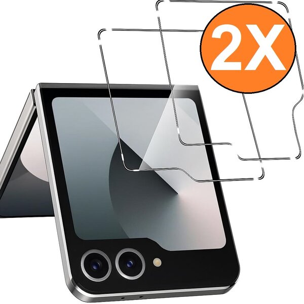 Ntech Screenprotector geschikt voor Samsung Galaxy Flip 7 - gehard Glas Tempered Glass - 2 Stuks
