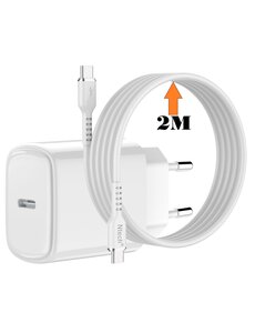 Ntech USB C Adapter - USB C Oplader Samsung 20W met (2m) USB C kabel